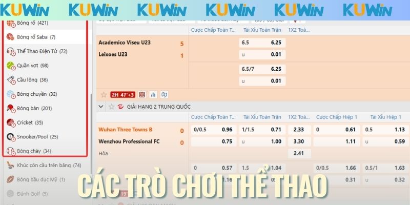 Các trò chơi thể thao