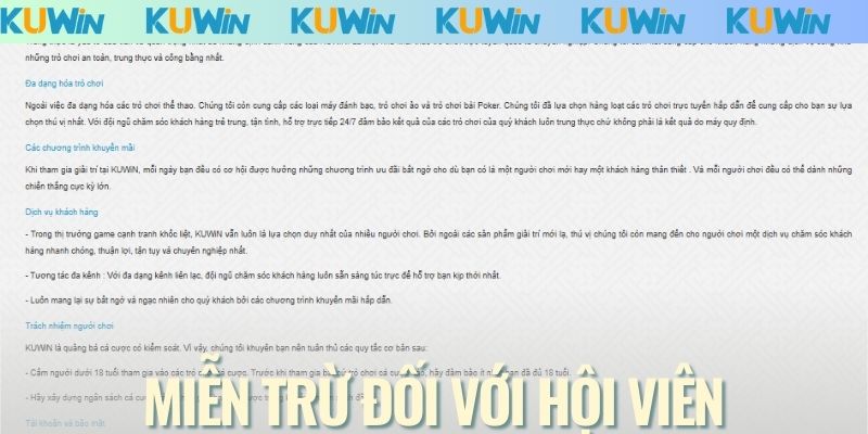Miễn trừ đối với hội viên