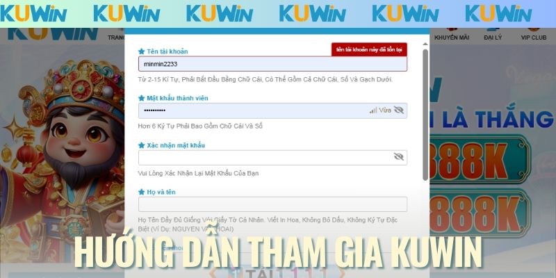 Hướng dẫn tham gia cá cược tại nhà cái KUWIN